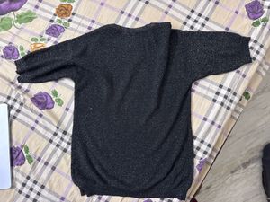 Sparkly Black Knit Top