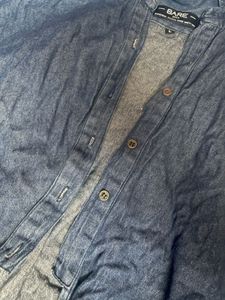 Sleeveless Denim Shirt with Tie Front