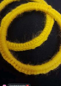 Handmade Yellow Crochet Bangles♥️♥️♥️
