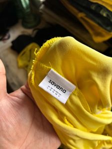 NewMe Yellow Ruffle Mini Dress