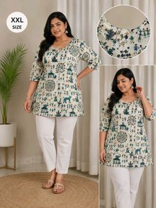 Tribal printed short kurti