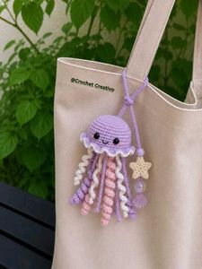 Crochet Jellyfish Keychain Set (Blue &amp; Pink)💖☺️🧸