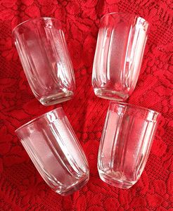Set of 4 Clear Tumbler Glasses