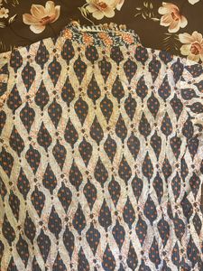 Printed Shirt Collar Pathani Kurta And Salwar