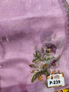 Beautiful Lilac Floral Saree