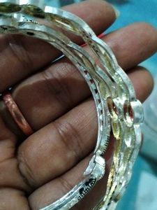 combo gota chandi bangles set
