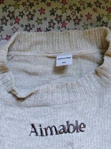 Cute Beige Cropped Sweater