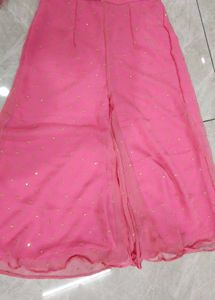 Elegant Pink Kurta Palazzo Set