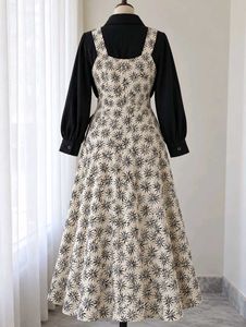 Chic Two-Piece Black and White Dress