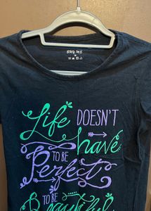 Black "Life" Graphic T-Shirt