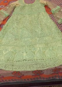 New Parrot Green Fairy Tale Frock Lehenga Choli 🧚