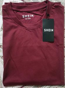 Shein Maroon T-Shirt