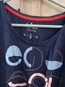 Blue Printed T-Shirt