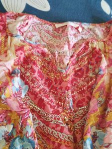 Vibrant Floral Print Kurta