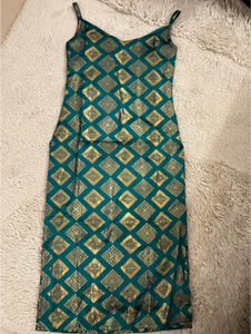 Bright and elegant Emerald Green kurtha + dupata