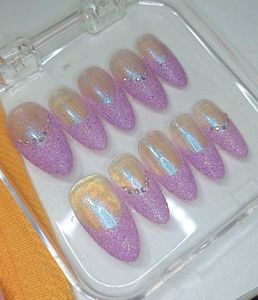 Lavender Haze  Sugar Dust Press On Nails