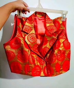 Red &amp; Gold Blouse