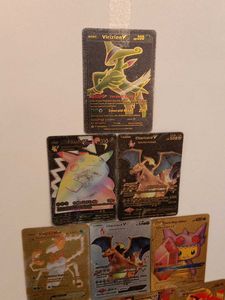 Gold Pokemon Cards Wall Hanging Decor