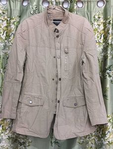 Men's Beige Cotton jacket