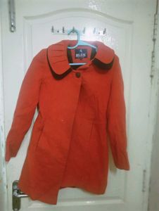 Urgent Sell Orange  Wool Blend Coat