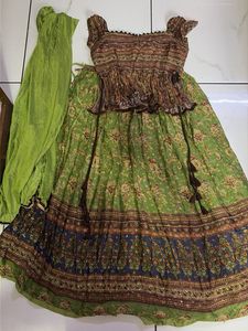 Bohemian Floral Print Lehanga Choli Set
