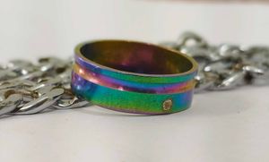 Rainbow Stainless Steel Ring and Chain