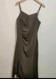 Olive Spaghetti Strap Dress For 36 Bust