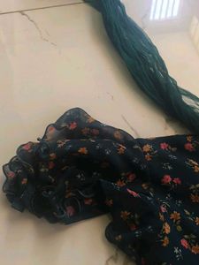 Charming Floral Dress with Dupatta