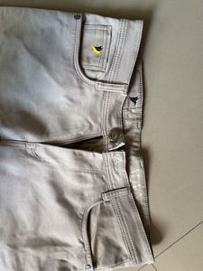 Men's Light Beige Casual Trousers