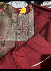 Beautiful Maroon Kurta Set