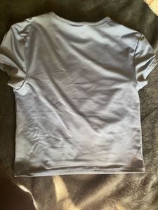 Light Blue Crop Top T-Shirt