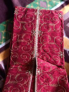 Elegant Red Embroidered Jacket