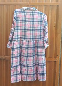 Cozy Plaid Tiered Dress