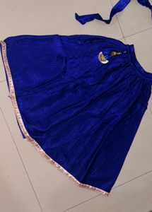 Royal Blue Velvet Lehenga Choli
