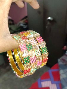 Colorful Beaded Bangle Set