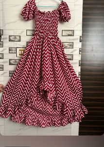 Chic Chevron Print Dress# Not used