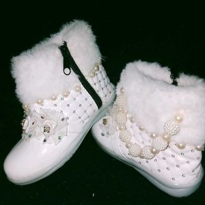 Cute White Baby Shoes