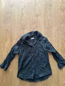 Classic Charcoal Grey Button-Up Shirt