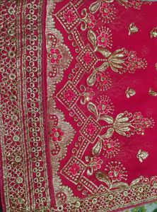 Beautiful Pink Embroidered Saree