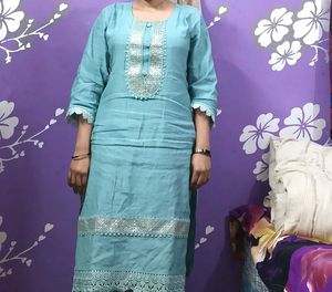 combo of 2 dress Elegant Blue Embroidered