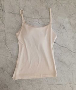 Cream Spaghetti Strap Tank Top