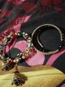 Colorful Beaded &amp; Rhinestone Bracelet Set