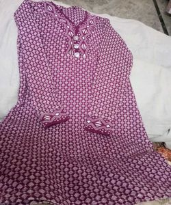 printed woolen purple Kurta 💜😍