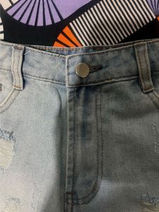 SHEIN light wash denim shorts