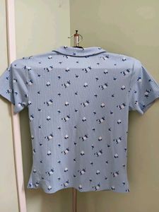 Brand New Blue Floral Top