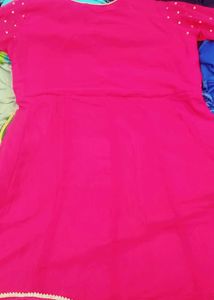 anarkali frock with pant nd dupatta