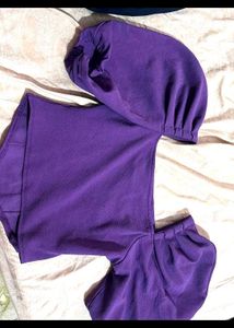 Purple Puff Sleeve Top