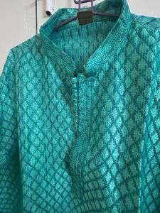 Beautiful Blue Embroidered Kurta