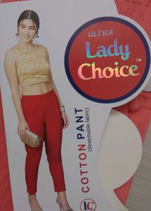 72)pink  colour Cotton Pant lady choice Formal p