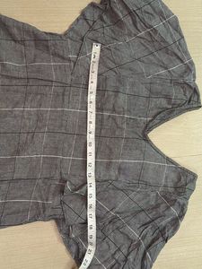 Stylish Grey Checkered Top